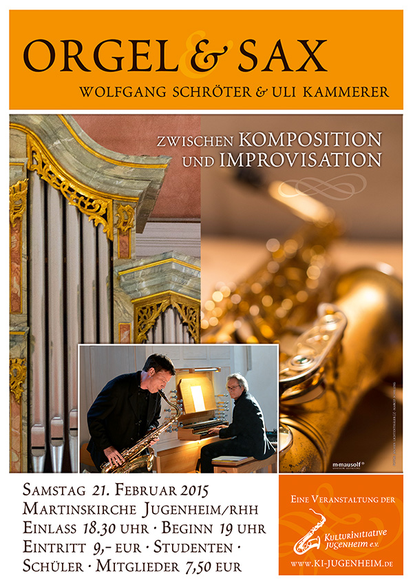 Orgel & Sax Plakat für Ki Jugenheim